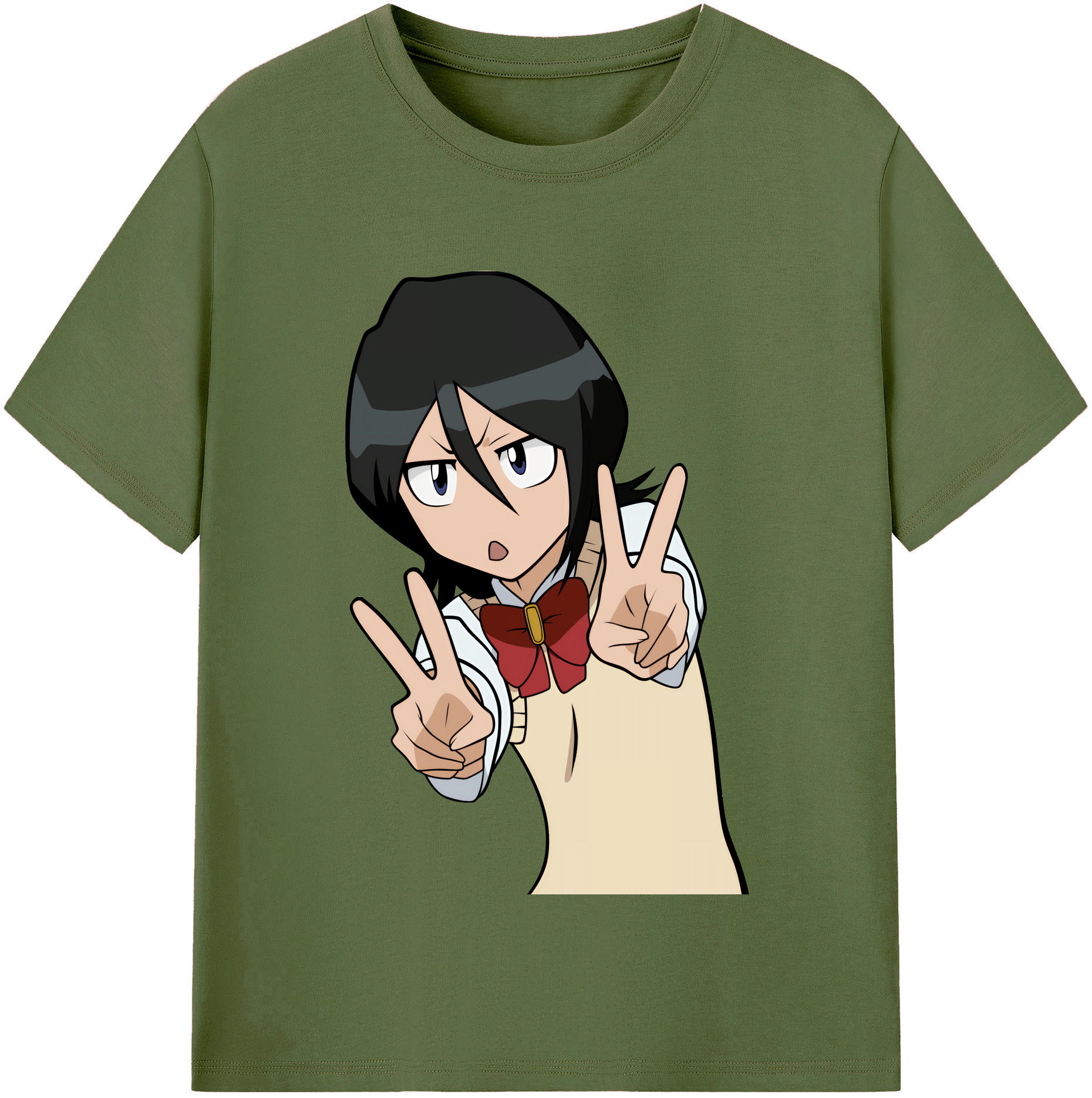 （画像用） ブリーチ 朽木ルキア BLEACH Kuchiki Rukia 綿100％半袖Tシャツ（フロントプリント）
